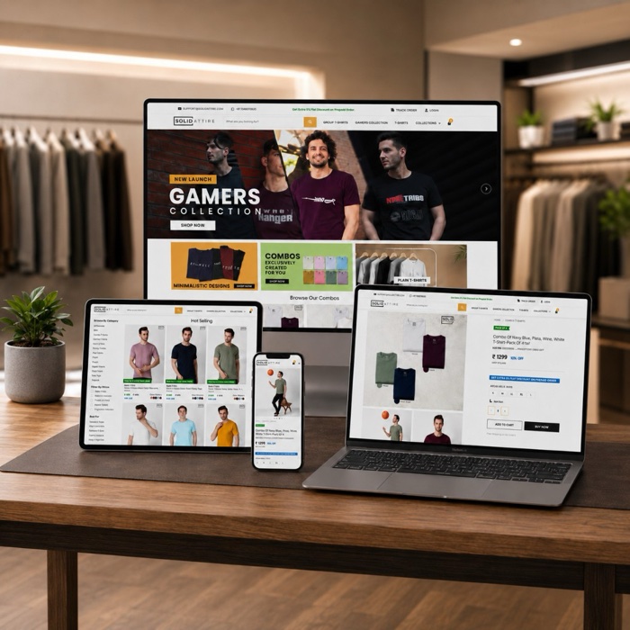 Solid Attire - Ecommerce Website